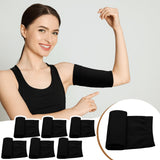 Vinsatin 6 Pcs PICC Line Sleeve Cover PICC Line Shower Cover Fashionable Breathable Upper Arm Sleeves for Women Men(Large,Black)