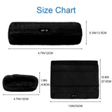 SPRING SEAON Wheelchair Armrest Covers 2 Pack Soft Memory Foam Wheelchair armrest Pads Wicking Washable for Office Transport Chair (Black)