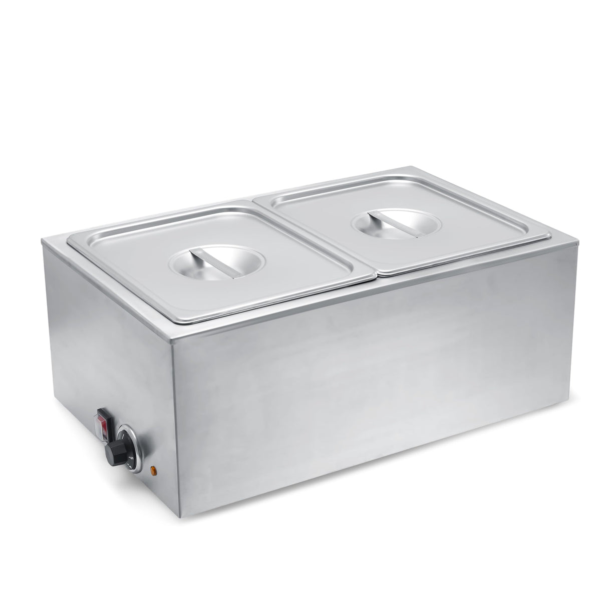 SYBO Commercial Grade Stainless Steel Bain Marie Buffet Food Warmer Steam Table for Catering and Restaurants (2 Sections)
