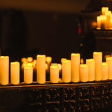 CLTNIKET 24-Pack LED Flameless Candles with Remote Control -Remote flameless Candles- Timer Candles -3D Flame Perfect for Halloween Christmas Parties,Wedding,Home Decor,Gift and Special Occasions.