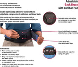 MUELLER Sports Medicine Adjustable Lumbar Back Brace with Removable Pad, Back Pain Relief Support for Men and Women, Ideal for Upper and Lower Back Pain, Sciatica, Scoliosis, Black, Small