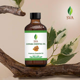 SVA Copaiba Essential Oil – 4 Fl Oz – 100% Natural Copaiba Oil - for Diffuser, Hair Care, Face, Skin Care, Aromatherapy, Scalp and Body Massage, Soap and Candle Making – with Dropper