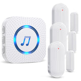 SanJie Door Chime, Door Open Contact Sensor Alarm with 500 FT Range,26 Chimes 5 Adjustable Volume for Business/Store/Home/Office When Entering 3 Sensors + 1 Receiver