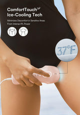 INIA Laser Hair Removal with Ice-Cooling Care for Women and Men, Painless at-Home IPL Hair Remover for Coarse Hair in Bikini and All Body Areas, Latest Generation for Effective Results (Pink)