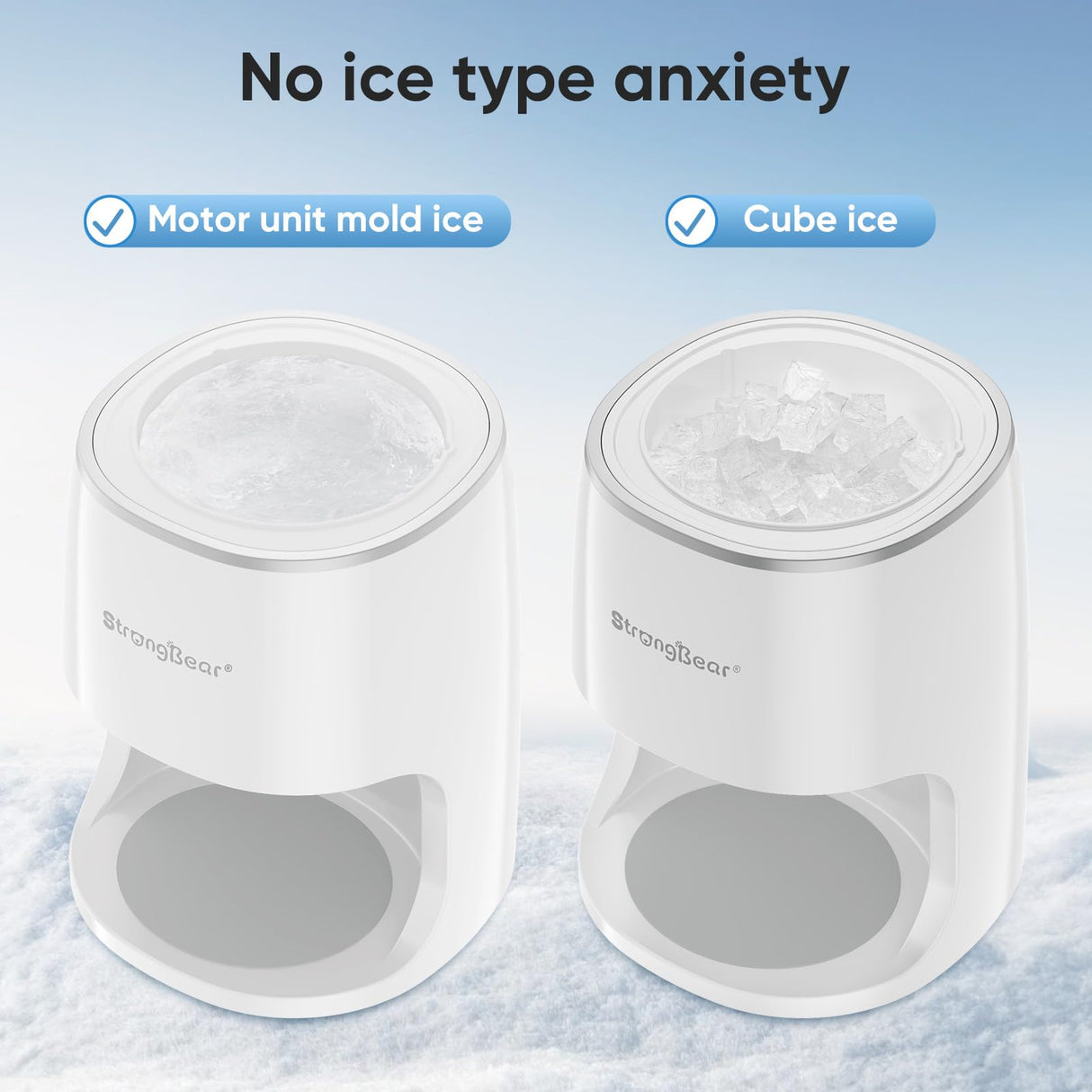 StrongBear Snow Cone Shaved Ice Machine, Electric Ice Shaver Slushie Machine, Snowcone Maker for Kids Birthday Party, House Warming Gifts New Home Decor, Best Christmas Gift Ideas, White