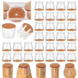 VIUME 32 Pcs Chair Leg Floor Protectors for Hardwood Floors Silicone Covers to Protect Wood Tile Floors Scratches Felt Pads Furniture Leg Caps Reduce Noise (Fit:1.3"-2")