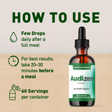 Audizen Ear Drops - Original Audizen Drops Advanced Ear Health Support Supplement Liquid Premium All Natural for Healthy Ringing Ear, Audi Zen Ear Balance Support, 1 Bottle for 1 Month