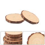 70 PCS 3-4 Inch Natural Wood Slices, Unfinished Pine Wood Circles with Barks for Coasters, DIY Crafts, Christmas Rustic Wedding Ornaments and Centerpieces,by GNIEMCKIN.