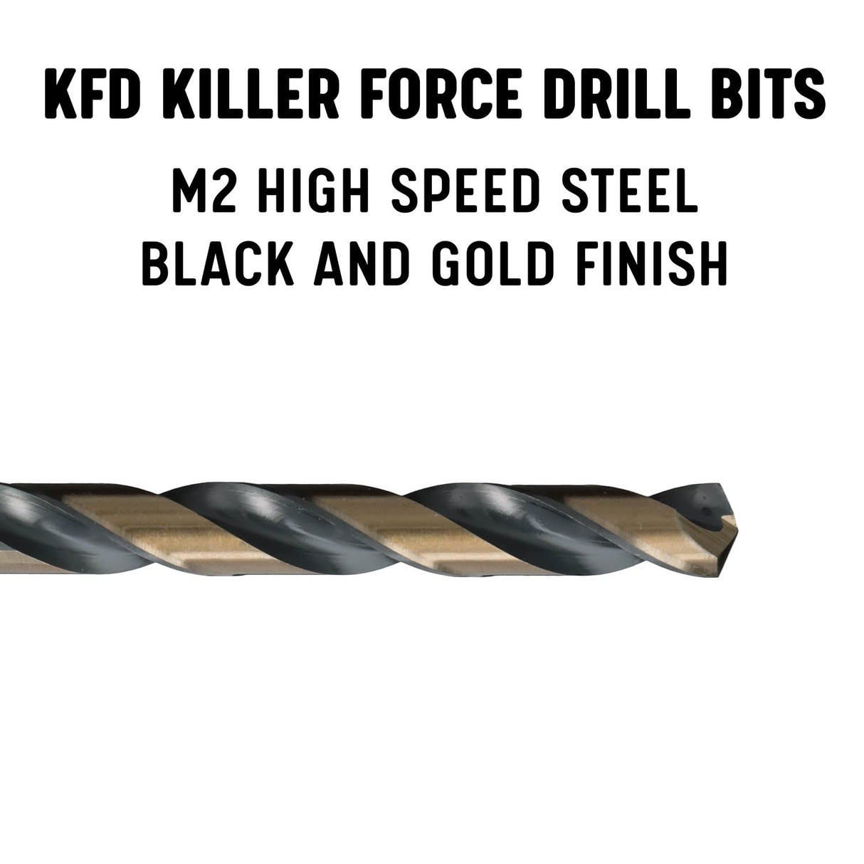 Drill America 21/64" High Speed Steel Black & Gold KFD Split Point Drill Bit (Pack of 6), KFD Series