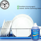 Quality Chemical Rinse All/Commercial Industrial Grade Rinse Aid/Dishwasher Rinse Aid Liquid, heat and cool dry Finish/Rinse Agent Dishwasher/Leave Dishes Spotless 128 oz (Pack of 4)