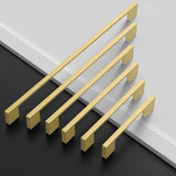 Amerdeco 10 Pack Brushed Brass Cabinet Pulls 3 Inch(76MM) Hole Centers Kitchen Cabinet Handles Cabinet Hardware Kitchen Handles for Cabinets Cupboard Handle Drawer Pulls ZH0060