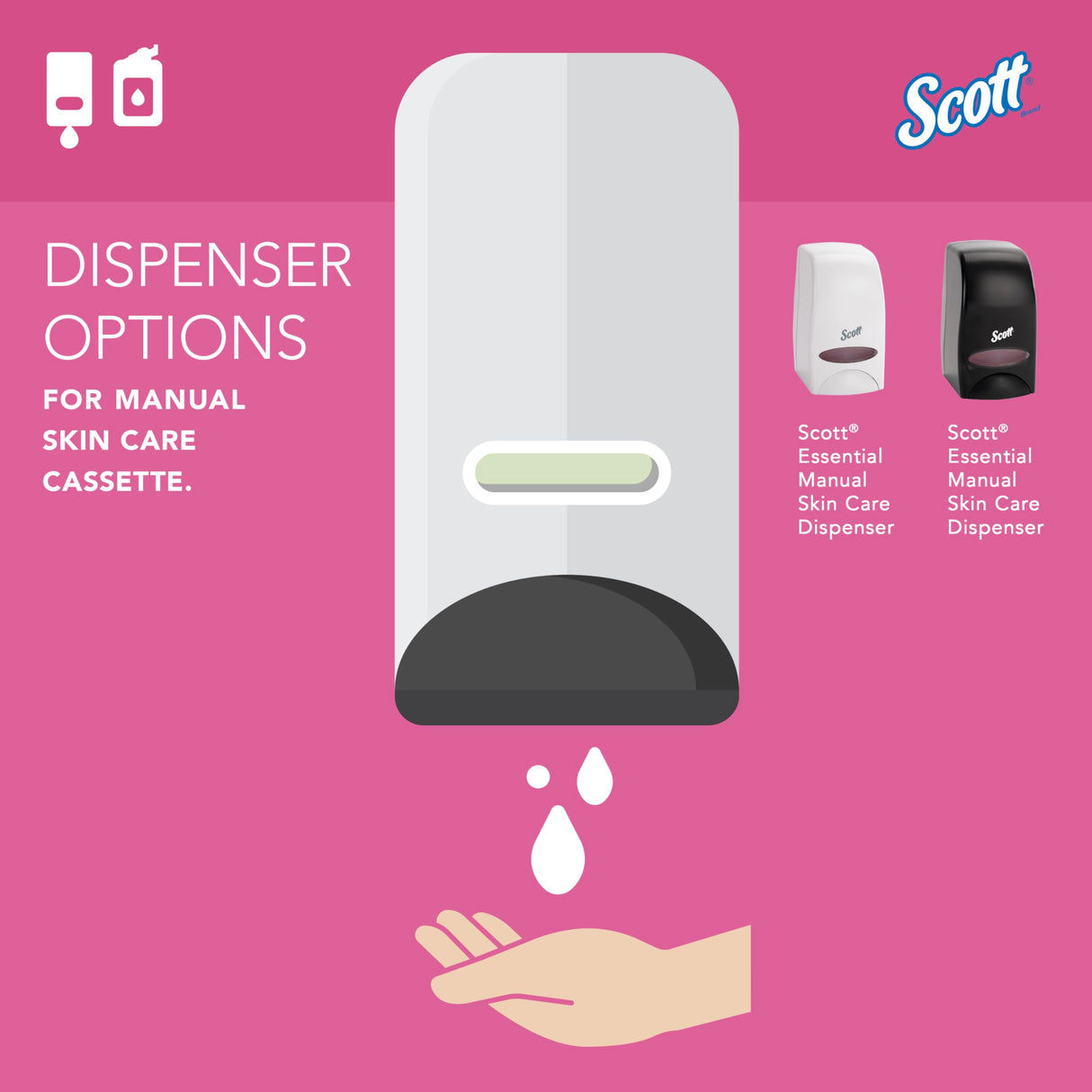 Scott Professional Foam Hand Soap with Moisturizers (91552), 1.0 L, Foaming, Pink, Floral Scent, Manual Refills (6 Bottles)