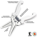 Jero Stainless Steel Kitchen Shears with Holder - Perfect for Herbs, Floral Trimming and Kitchen Use - Made in Portgual