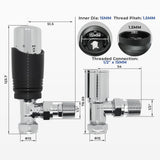 Radiator Valve Angled - Vancoco Modern TRV H62 Brass Pair Manual Radiator Valve Thermostatic Valve Set Thermostatic Valve 1/2" x 15mm Radiator Valves for Radiator Central Heating