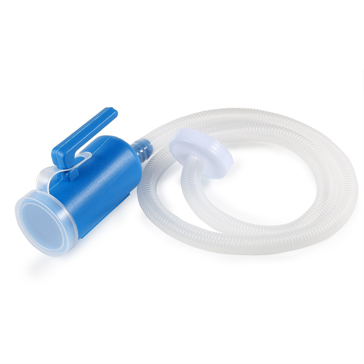 ONEDONE Urinals for Men - Portable Urinal for Men Spill Proof Nighttime Men's Urinal Bottle Male Pee Bottle Urine Bottle 68 OZ for Hospital Home Camping Car Travel 45" Long Hose with Lid (Blue)