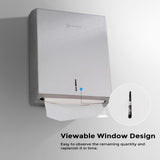 Commercial PaperTowel Holder Dispenser Wall Mount,304 Stainless Steel Bathroom Paper Towel Holder,Toilet Paper Napkin Holder,C Fold Multifold Trifold Paper Towel Dispenser,Hand Towel Dispenser