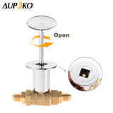 Aupoko 1/2-Inch Straight Quarter-Turn Shut-Off Valve Kit for NG LP Gas Fire Pits, 3-inch Key and 3/8 Male Flare x 1/2 NPT Fittings x 2, Fits for NG LP Gas Fire Pits Indoor & Outdoor Fireplace