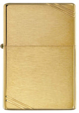 Zippo Vintage Brushed Brass with Slashes Pocket Lighter