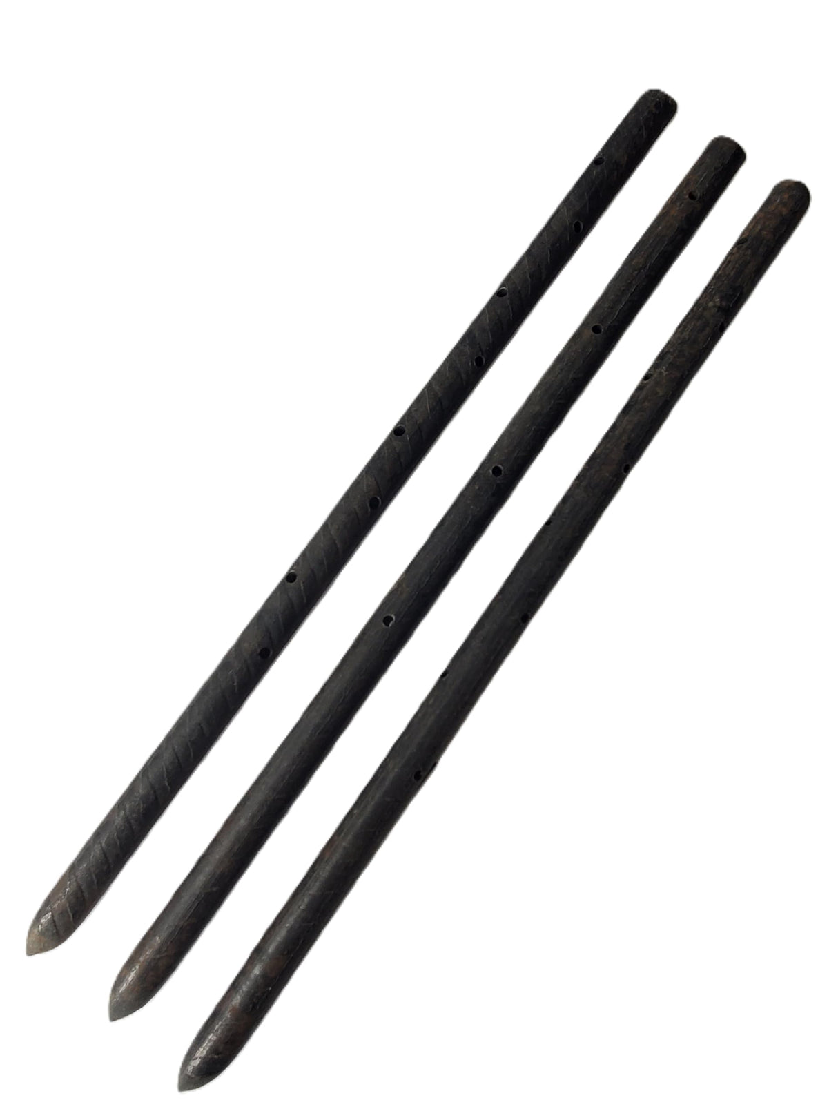 MCA 18" Round Steel Concrete Form Stakes (10 Pack) 3/4" Heavy-Duty Pointed with Holes – for Construction, Landscaping, Garden, Anchoring