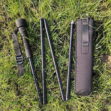 Aventik Fold-able Wading Staff Water Depth Safety Warning Sign Coated Stainless Steel Core T7075 Aluminum Body Corrosion Resistance