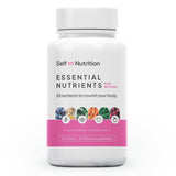 SELF NUTRITION Vegan Multivitamins for Women - Once Daily - 28 Nutrients - Boost Energy, Sleep, Hair, Skin, Nails & Reduce Cravings - Keto, Vegan, Gluten Free, USA, 2-Months Supply