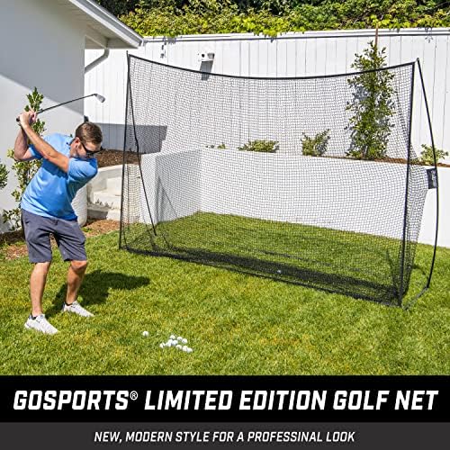 GoSports Golf Practice Hitting Net - Choose Between Huge 10 x7 ft or 7 x7 ft Nets -Personal Driving Range for Indoor or Outdoor Use - Designed by Golfers for Golfers