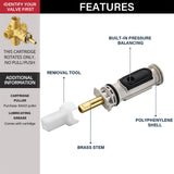Tearel Shower Cartridge, Compatible with Moen 1222 Replacement Cartridge with Removal Tool, for Moen Posi Temp Shower and Tub Facuet Valve Repair, Fix Leaks, Drips, Temperature Issue, Stiff Handle