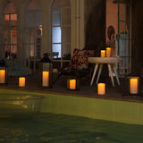 Homemory 6" x 4" Large Waterproof Outdoor Flameless Candles with Remote Control and Timer, Battery Operated Flickering LED Pillar Candles for Indoor Outdoor Lanterns, Porch, Long Lasting, Set of 4