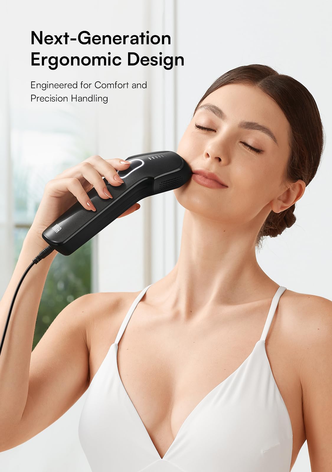 INIA Laser Hair Removal with Ice-Cooling Care for Women and Men, Painless at-Home IPL Hair Remover for Coarse Hair in Bikini and All Body Areas, Latest Generation for Effective Results (Black)