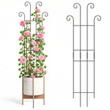 2 Set 32'' Taller Plant Trellis for Climbing Plants Indoors & Outdoor, Garden Metal Trellis Plant Support for Potted Plants, Houseplants, Flowers Vine, Ivy, Pothos, Monstera