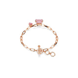 Swarovski Teddy bracelet Bear, Pink, Rose gold-tone finish