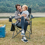 EVER ADVANCED Camping Chairs, Lawn Chairs Outdoor Sports Chairs, Folding Chair Camping Chairs for Adults, Supports 400lbs