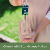Beuta Landscape Edging | Garden Edging Border | Polyrock Blocks for Lawn Edging, Flower Beds & Yard Edging – 10 Pack | Each Section Has 6 Blocks 48" L x 4" W x 6.5" H | 20 Spikes | Sandstone