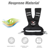 FUFF Adjustable Weighted Vest for Adult, 20-32lb Vest with 6 Ironsand Weights for Strength Training, Large Weight Vest with Reflective Strip for Men & Women