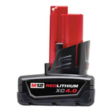 Milwaukee Genuine 48-11-2440 New M12 12v Red Lithium XC 4.0 Ah Battery