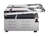 Kratos Commercial Electric Panini Sandwich Grill with Grooved Plates, 18.7" x 9" Cooking Surface, Commercial Countertop Panini Press, 120V, 3500W (29Y-023)