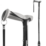 RehaEscort Walking Cane, Folding, Adjustable, Lightweight, Walking Canes for Men & Women, Soft Ergonomic Handle, Heavy Duty All Terrain Tip, Walking Sticks for Seniors & Adults with Travel Bag