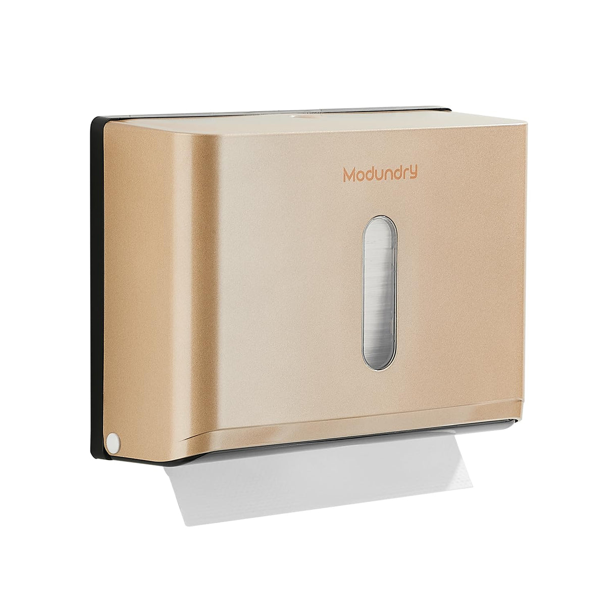 Paper Towel Dispensers Wall Mount: Multifold Z-Fold Paper Towel Holder, No Drilling Install, Compact Hand Towel Dispenser for Home Bathroom, Restroom, Office, Gold