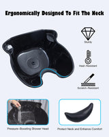 Electric Portable Shampoo Bowl Hair Washing Station, Hair Washing Tray for Sink at Home, Portable Salon Sink Wash Basin for Hairstylist (Black, with 2 Bucket)