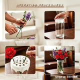 Silicone Flower Arranging Grid, Reusable Stretch Floral Grid Arranger, Clear Flexible Silicone Spiral Stem Holder for Outdoors and Indoors Easy Ikebana Vase Arrangement (2 PCS)