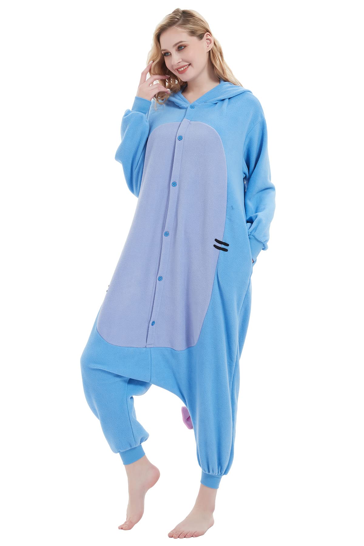 HvnTjvn Animal Donkey Onesie adult Jumpsuit Unisex One-Piece Pajamas Cosplay Costume Sleepwear for Halloween christmas Women Men M
