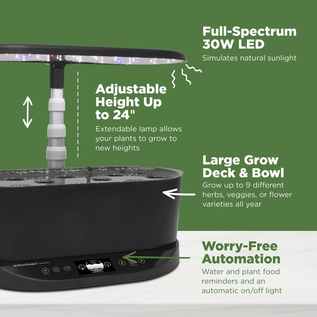 AeroGarden Bounty Basic, Black