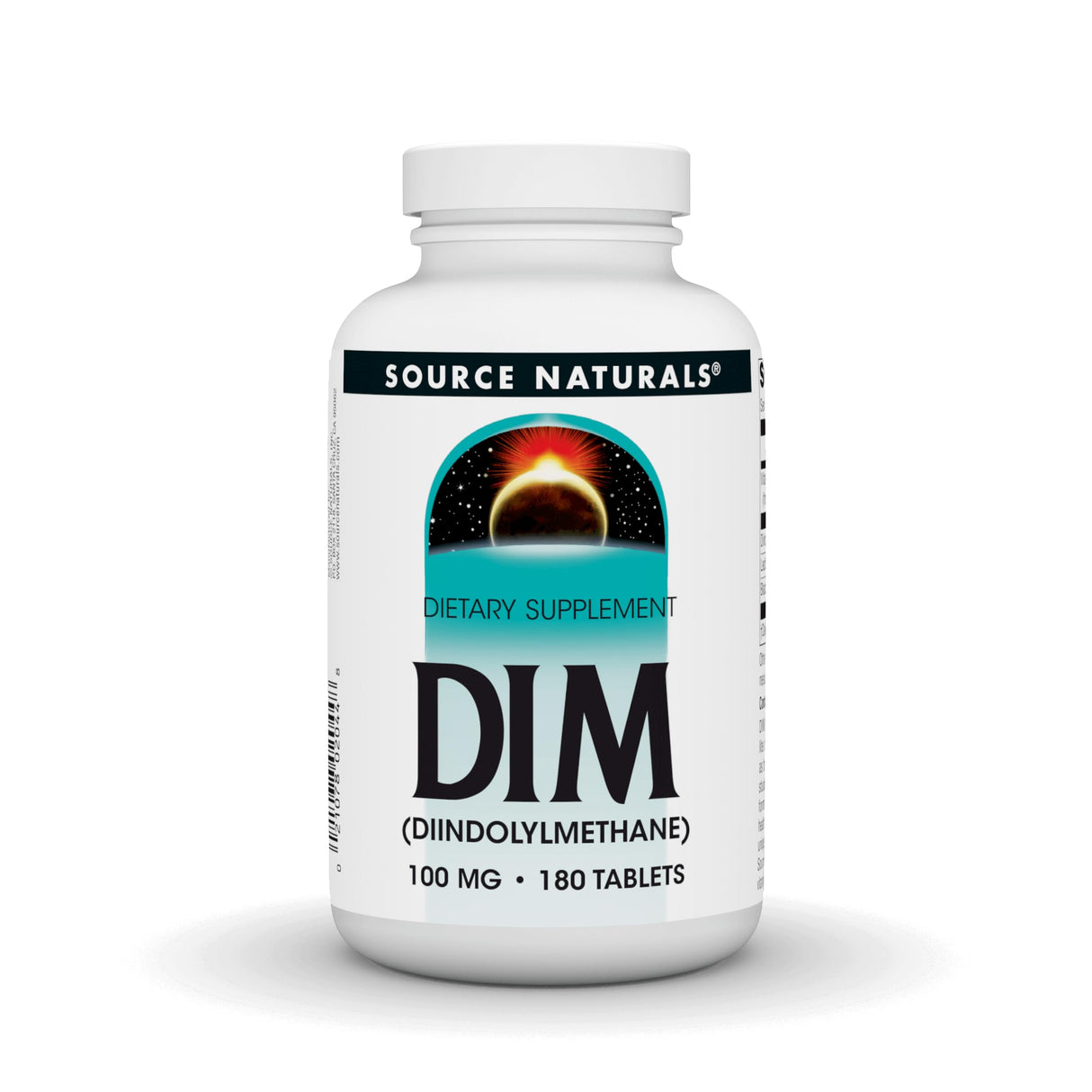 Source Naturals DIM, Diindolylmethane 100mg with BioPerine, Vitamin E & More - 180 Tablets