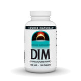 Source Naturals DIM, Diindolylmethane 100mg with BioPerine, Vitamin E & More - 180 Tablets