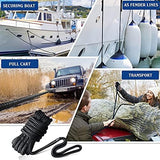 Dock Lines & Ropes Boat Accessories - 3/8" x 15' Double Braided Nylon Dock Lines with 12” Loop, Excellent 5800 lbs Breaking Strength Marine Rope for Kayak Pontoon Boats up to 30ft, Boating Gifts