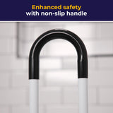 Drive Medical Adjustable Bathtub Grab Bar & Bathtub Safety Rail, White