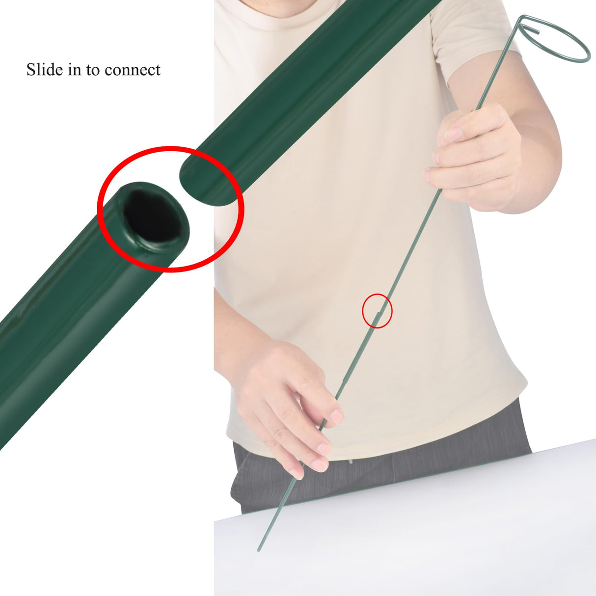 Plant Stake Support, Adjustable Height 16" or 30" for Garden Support Stake