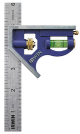 IRWIN Tools Combination Square, Metal-Body, 6-Inch (1794468), Blue