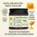 URQT Beef Tallow for Skin - Organic Grass-Fed Whipped Beef Tallow and Honey Balm - Deeply Moisturizing for Face & Body - Natural Skin Care for Soft, Supple Skin