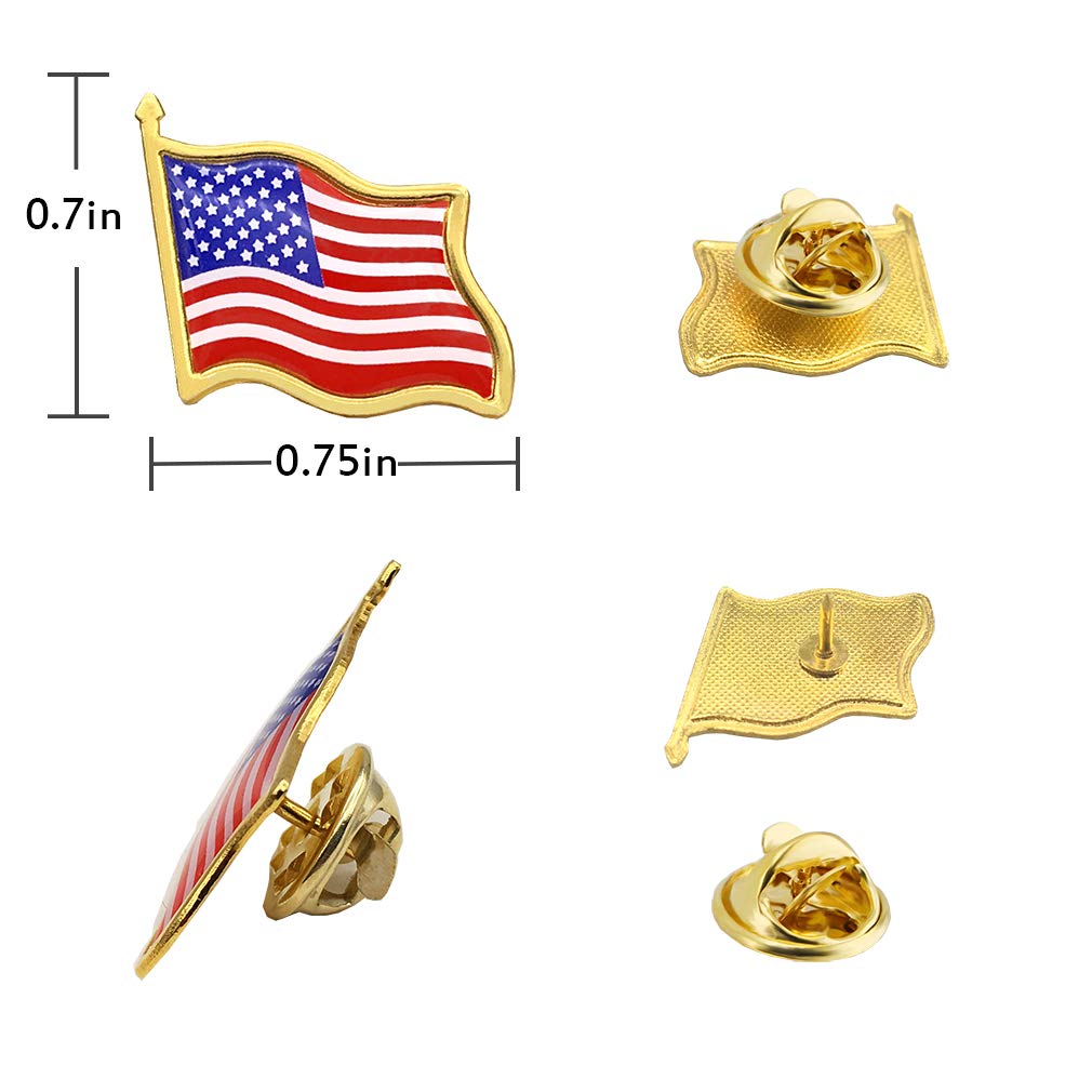 MEUUT American Flag Lapel Pins Bulk 100 PCS US Flag Pin for Patriotic Event